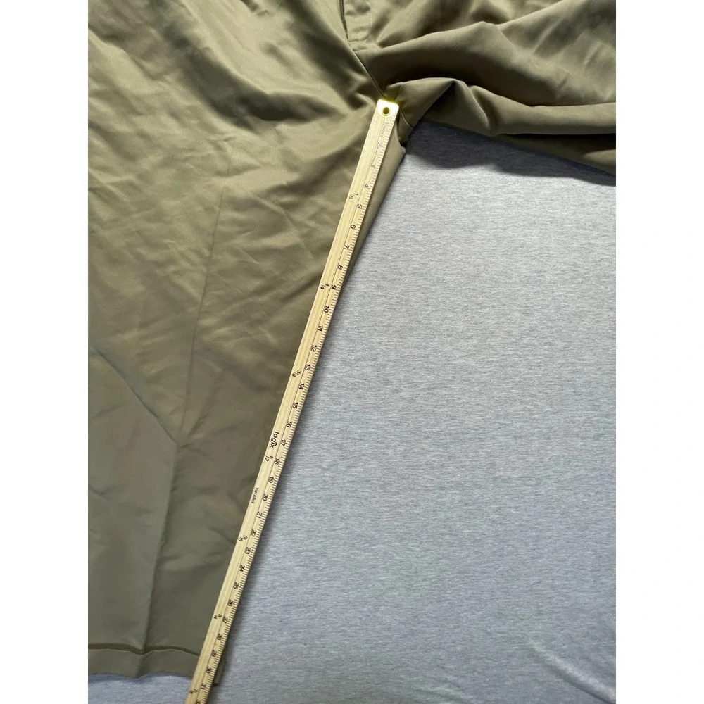 Perry Ellis Portfolio Dress Pants Mens 37x30.5 Tan Pleated Front Cuffed Hem